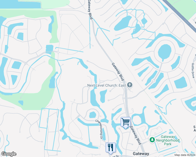 map of restaurants, bars, coffee shops, grocery stores, and more near 12042 Cypress Links Drive in Fort Myers