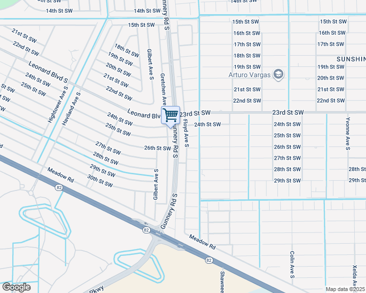 map of restaurants, bars, coffee shops, grocery stores, and more near 4305 25th Street Southwest in Lehigh Acres