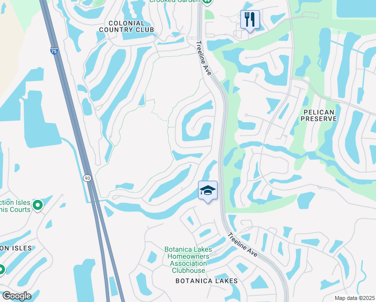 map of restaurants, bars, coffee shops, grocery stores, and more near 10015 Horse Creek Road in Fort Myers