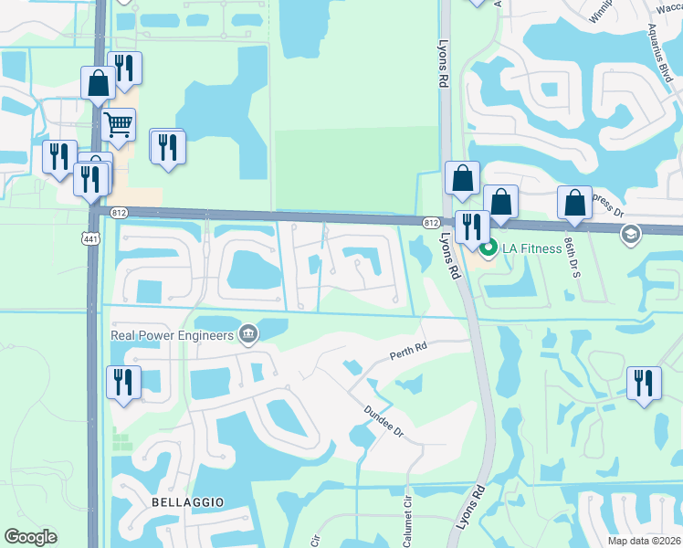 map of restaurants, bars, coffee shops, grocery stores, and more near 6064 Country Estates Drive in Lake Worth
