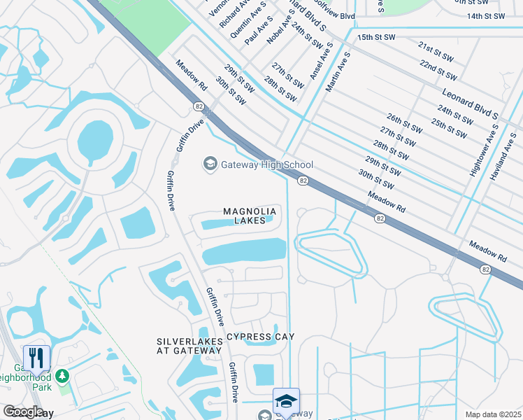 map of restaurants, bars, coffee shops, grocery stores, and more near 13334 Little Gem Circle in Fort Myers