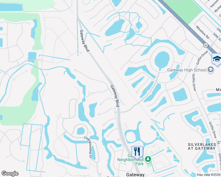 map of restaurants, bars, coffee shops, grocery stores, and more near 12141 Hidden Links Drive in Fort Myers