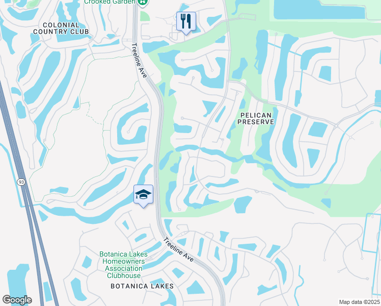 map of restaurants, bars, coffee shops, grocery stores, and more near 10804 Tiberio Dr in Fort Myers