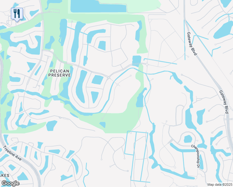map of restaurants, bars, coffee shops, grocery stores, and more near 10503 Casella Way in Fort Myers