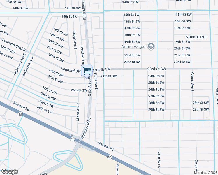 map of restaurants, bars, coffee shops, grocery stores, and more near 4214 26th Street Southwest in Lehigh Acres