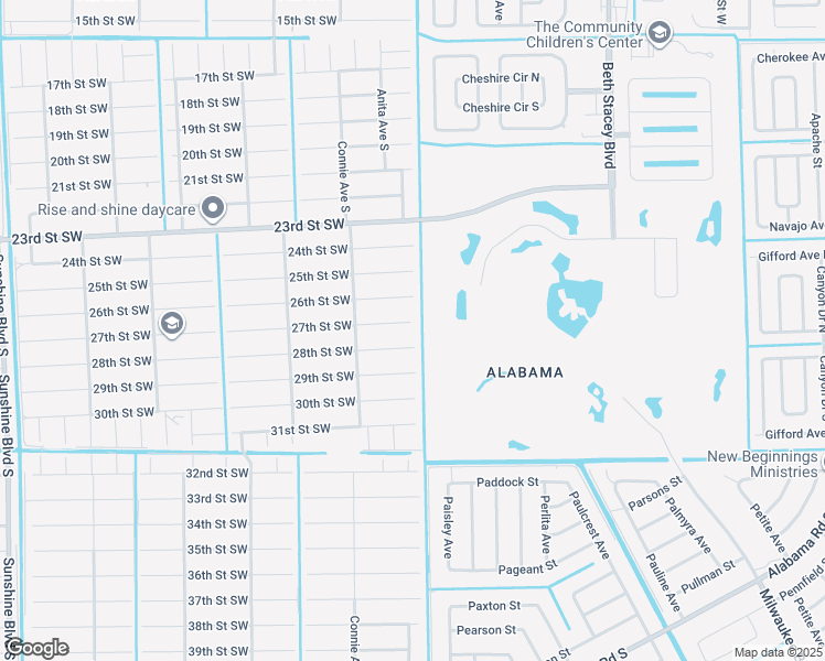 map of restaurants, bars, coffee shops, grocery stores, and more near 2501 27th Street Southwest in Lehigh Acres