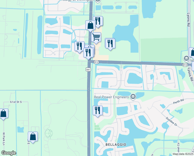 map of restaurants, bars, coffee shops, grocery stores, and more near 9935 Torino Drive in Lake Worth