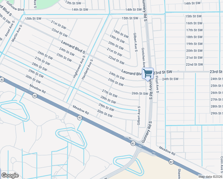 map of restaurants, bars, coffee shops, grocery stores, and more near 4459 26th Street Southwest in Lehigh Acres