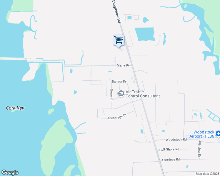 map of restaurants, bars, coffee shops, grocery stores, and more near 8793 Nome Court in Saint James City