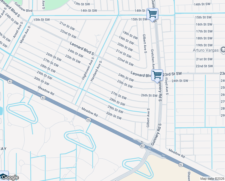 map of restaurants, bars, coffee shops, grocery stores, and more near 4502 Harry Avenue South in Lehigh Acres