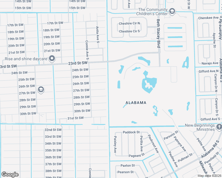 map of restaurants, bars, coffee shops, grocery stores, and more near 2501 27th Street Southwest in Lehigh Acres