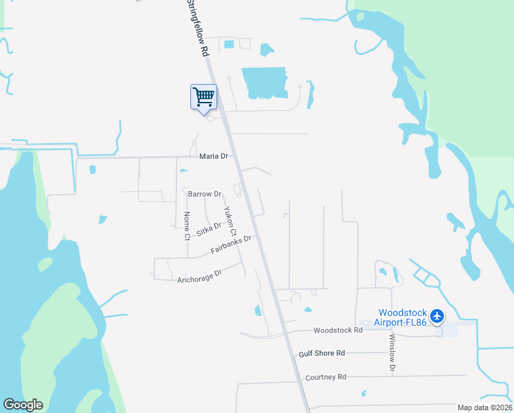 map of restaurants, bars, coffee shops, grocery stores, and more near 8809 Skagway Court in Saint James City