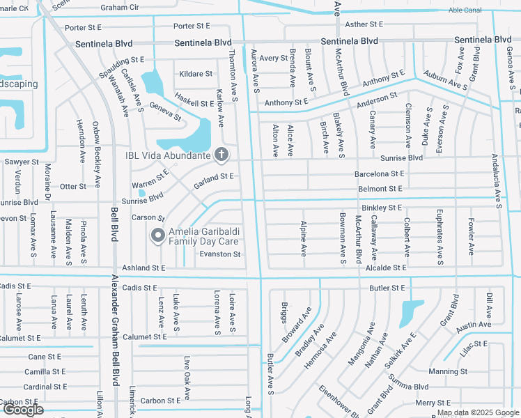 map of restaurants, bars, coffee shops, grocery stores, and more near 914 Binkley Street East in Lehigh Acres