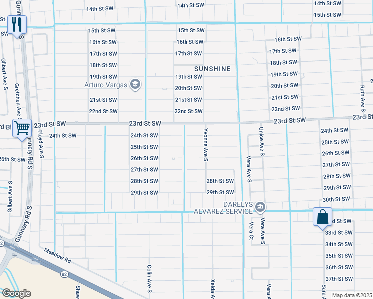 map of restaurants, bars, coffee shops, grocery stores, and more near 3812 26th Street Southwest in Lehigh Acres