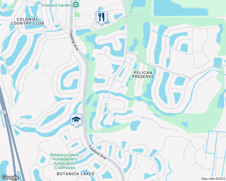 map of restaurants, bars, coffee shops, grocery stores, and more near 10683 Avila Circle in Fort Myers