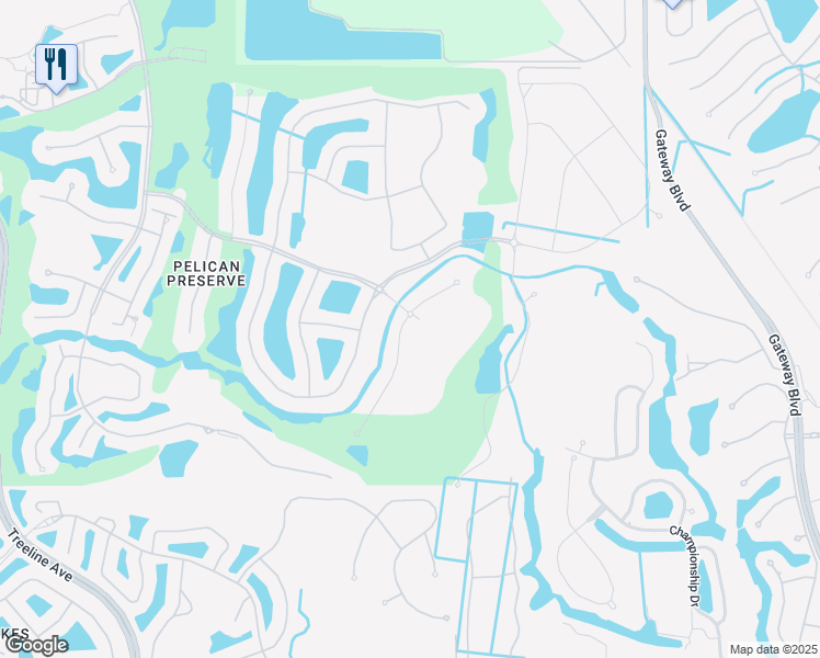 map of restaurants, bars, coffee shops, grocery stores, and more near 10503 Casella Way in Fort Myers