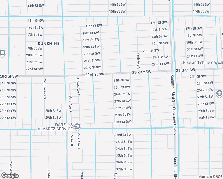 map of restaurants, bars, coffee shops, grocery stores, and more near 3401 25th Street Southwest in Lehigh Acres