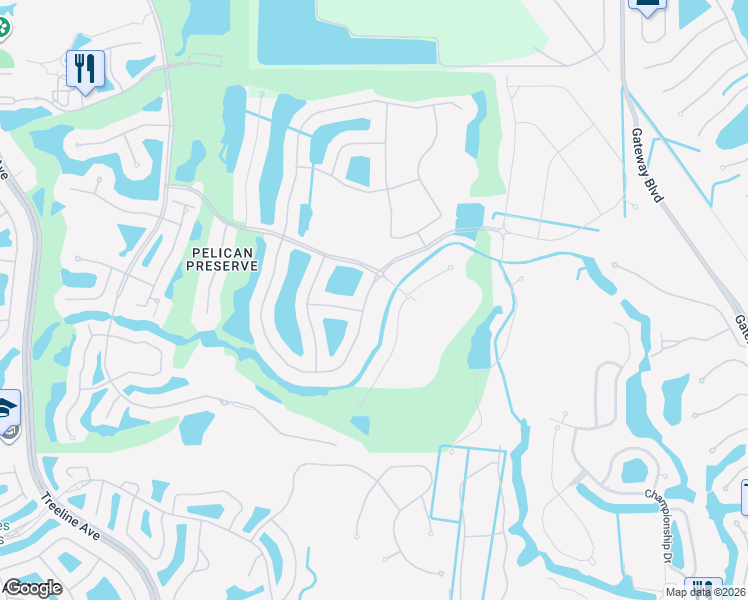 map of restaurants, bars, coffee shops, grocery stores, and more near 10645 Carena Circle in Fort Myers