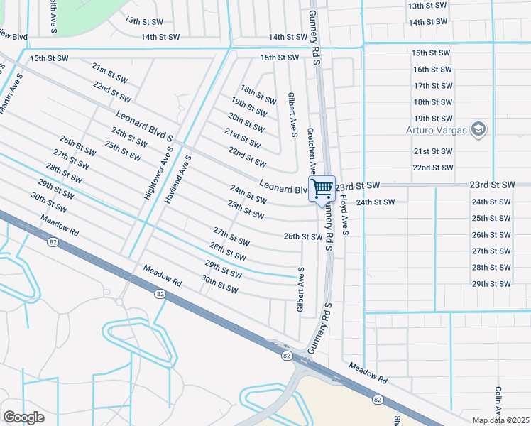 map of restaurants, bars, coffee shops, grocery stores, and more near 4440 25th Street Southwest in Lehigh Acres
