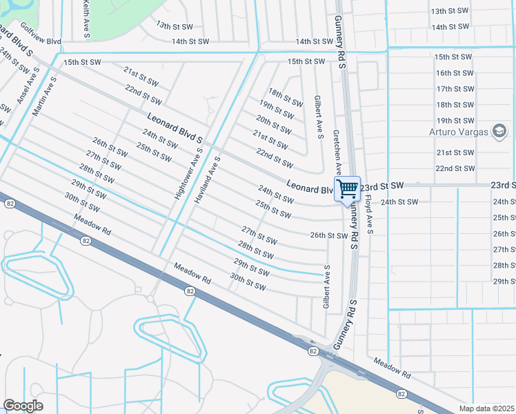 map of restaurants, bars, coffee shops, grocery stores, and more near 4507 25th Street Southwest in Lehigh Acres