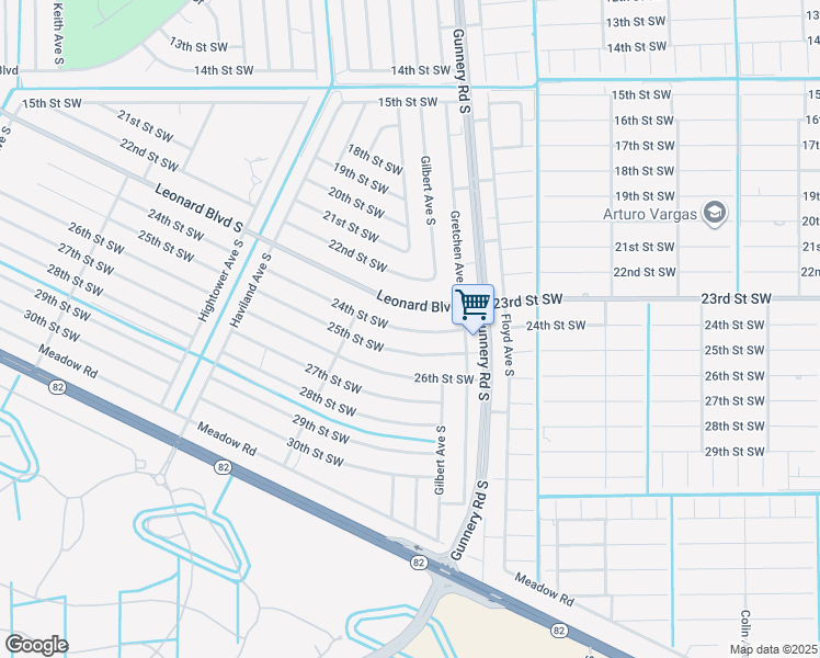 map of restaurants, bars, coffee shops, grocery stores, and more near 4428 24th Street Southwest in Lehigh Acres