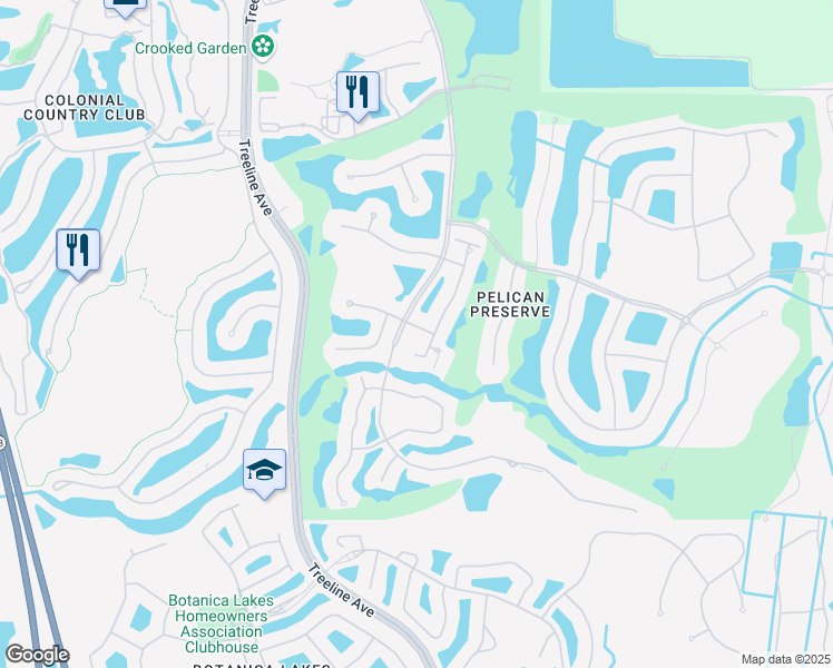 map of restaurants, bars, coffee shops, grocery stores, and more near 10700 Avila Circle in Fort Myers