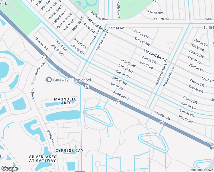 map of restaurants, bars, coffee shops, grocery stores, and more near 4717 30th Street Southwest in Lehigh Acres