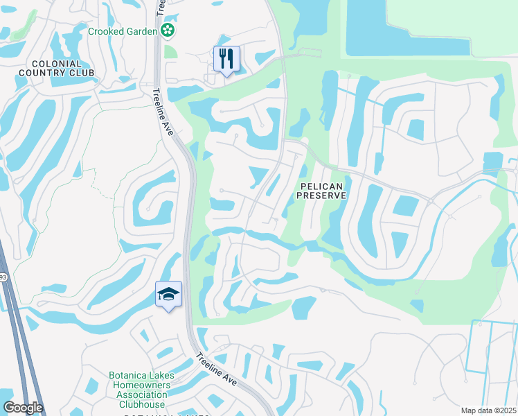 map of restaurants, bars, coffee shops, grocery stores, and more near 10700 Avila Circle in Fort Myers