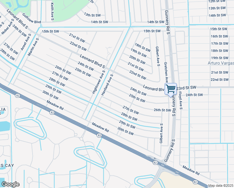 map of restaurants, bars, coffee shops, grocery stores, and more near 4528 26th Street in Lehigh Acres
