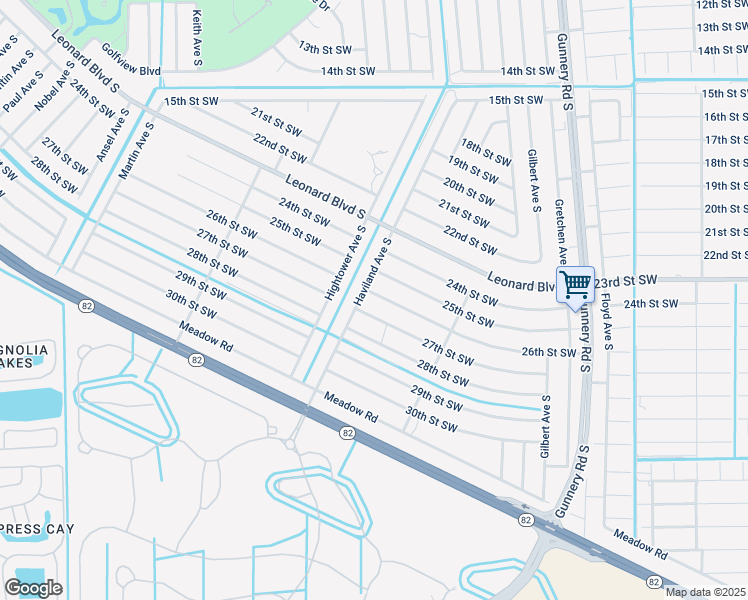 map of restaurants, bars, coffee shops, grocery stores, and more near 4545 26th Street Southwest in Lehigh Acres