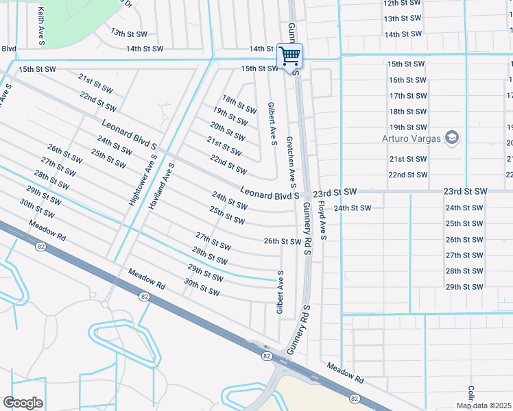 map of restaurants, bars, coffee shops, grocery stores, and more near 4428 24th Street Southwest in Lehigh Acres
