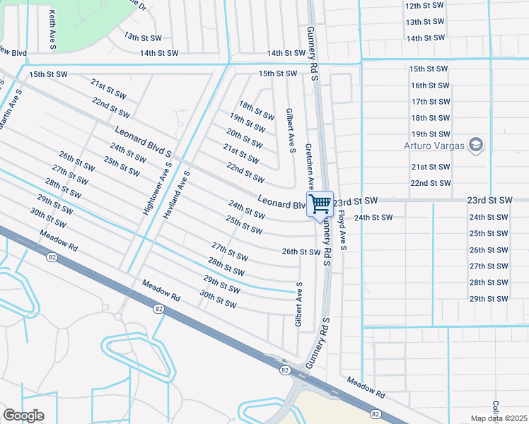 map of restaurants, bars, coffee shops, grocery stores, and more near 4428 24th Street Southwest in Lehigh Acres