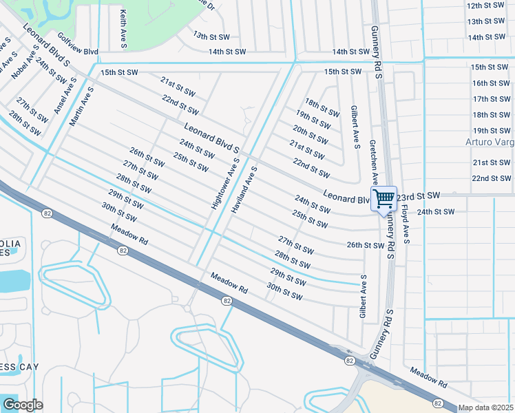 map of restaurants, bars, coffee shops, grocery stores, and more near 4528 26th Street in Lehigh Acres