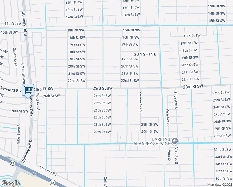 map of restaurants, bars, coffee shops, grocery stores, and more near 3910 24th Street Southwest in Lehigh Acres