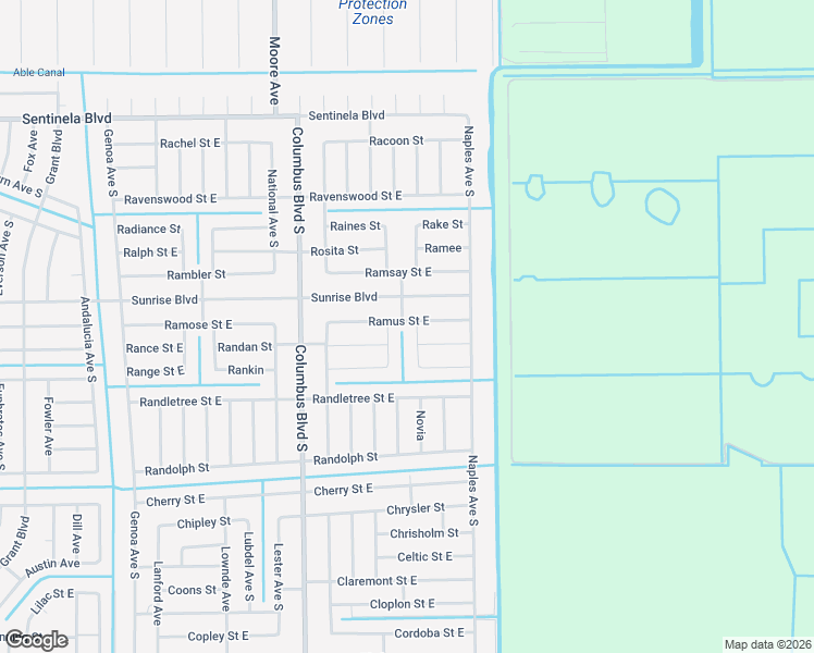 map of restaurants, bars, coffee shops, grocery stores, and more near 212 Neptune in Lehigh Acres