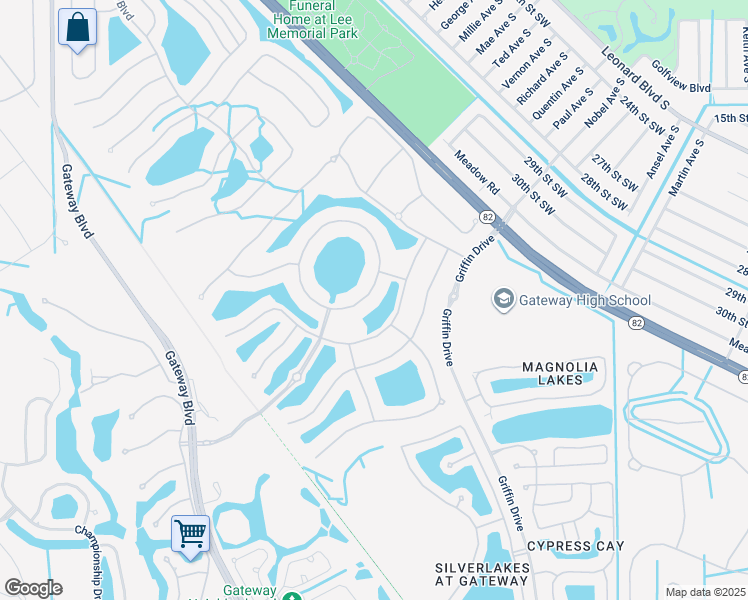 map of restaurants, bars, coffee shops, grocery stores, and more near 10169 Avalon Lake Circle in Fort Myers