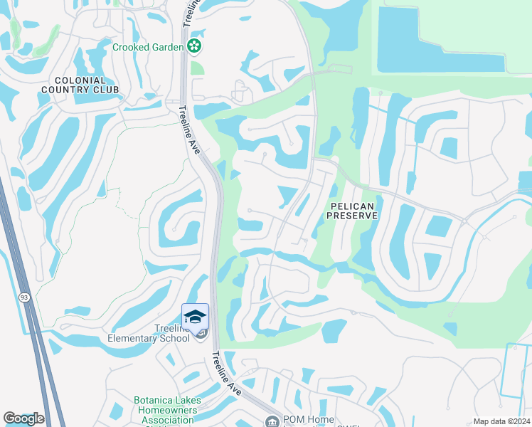 map of restaurants, bars, coffee shops, grocery stores, and more near Sevilla Drive in Fort Myers