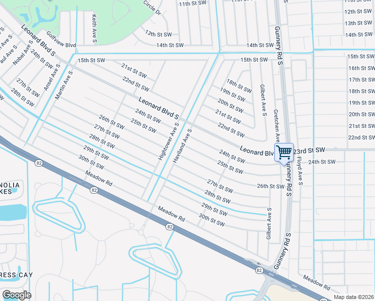 map of restaurants, bars, coffee shops, grocery stores, and more near 2404 Haviland Avenue South in Lehigh Acres