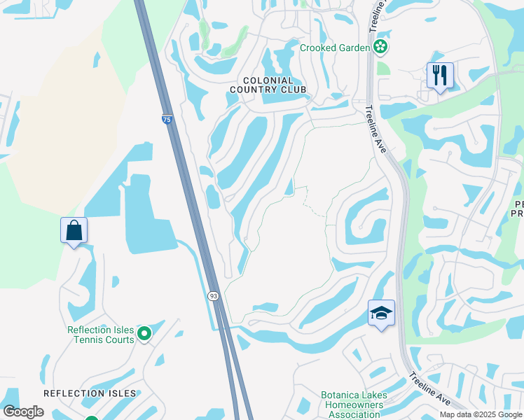 map of restaurants, bars, coffee shops, grocery stores, and more near 9631 Hemingway Lane in Fort Myers