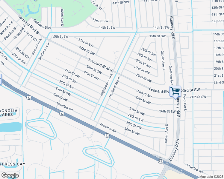 map of restaurants, bars, coffee shops, grocery stores, and more near 2506 Haviland Avenue South in Lehigh Acres