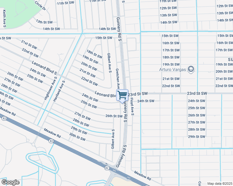 map of restaurants, bars, coffee shops, grocery stores, and more near 1591 Gilbert Avenue South in Lehigh Acres