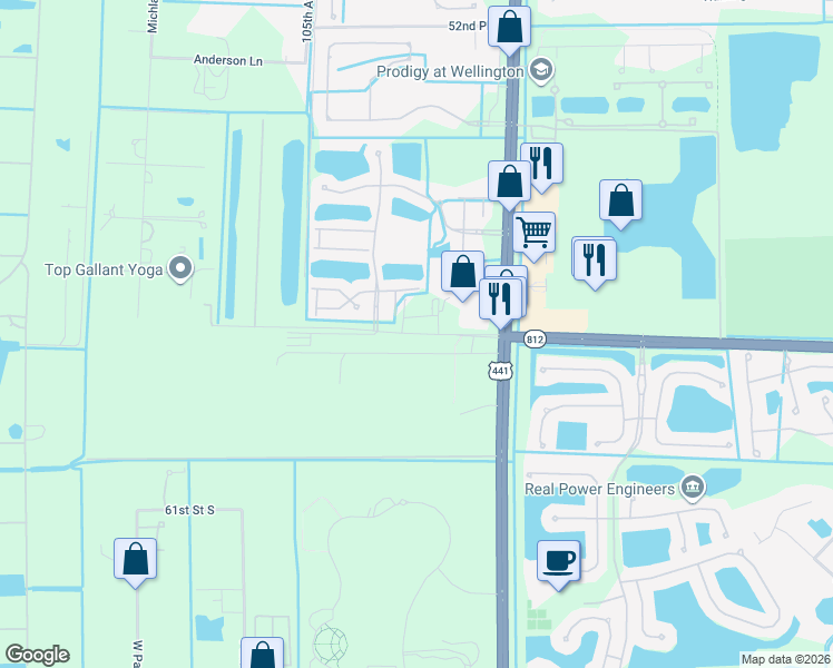map of restaurants, bars, coffee shops, grocery stores, and more near 10248 Lantana Road in Lake Worth