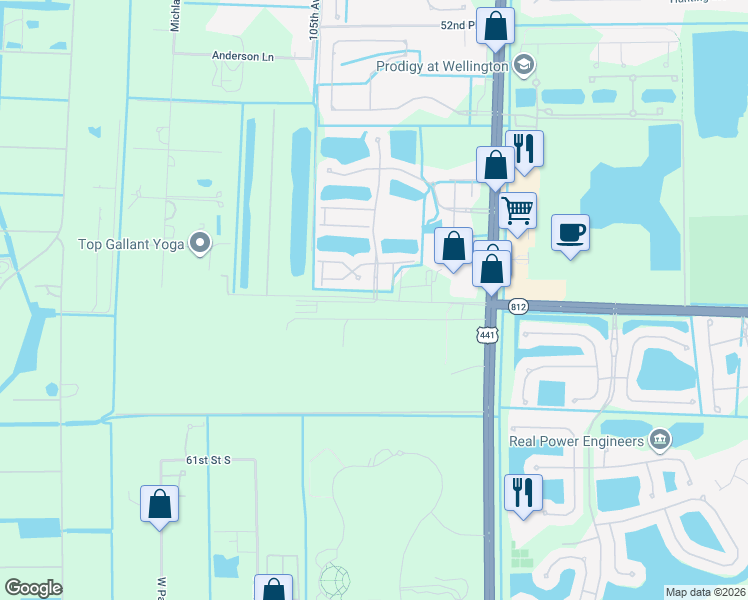 map of restaurants, bars, coffee shops, grocery stores, and more near Lantana Rd & Saddle Trail Ln in Lake Worth