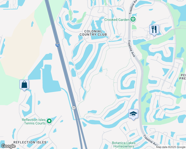 map of restaurants, bars, coffee shops, grocery stores, and more near 9631 Hemingway Lane in Fort Myers