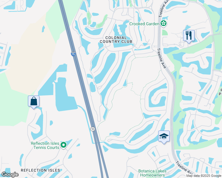 map of restaurants, bars, coffee shops, grocery stores, and more near 9563 Hemingway Lane in Fort Myers