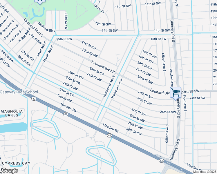 map of restaurants, bars, coffee shops, grocery stores, and more near 4601 25th Street Southwest in Lehigh Acres