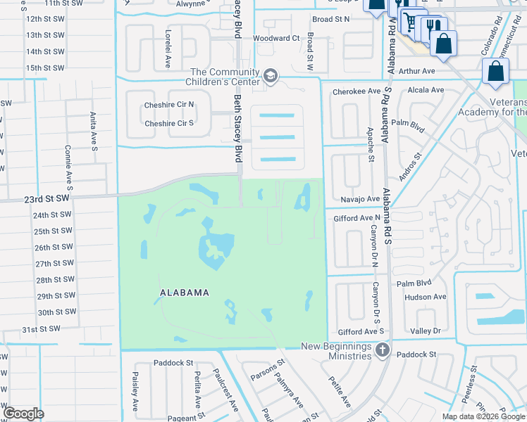 map of restaurants, bars, coffee shops, grocery stores, and more near 9050 Leatherwood Loop in Lehigh Acres