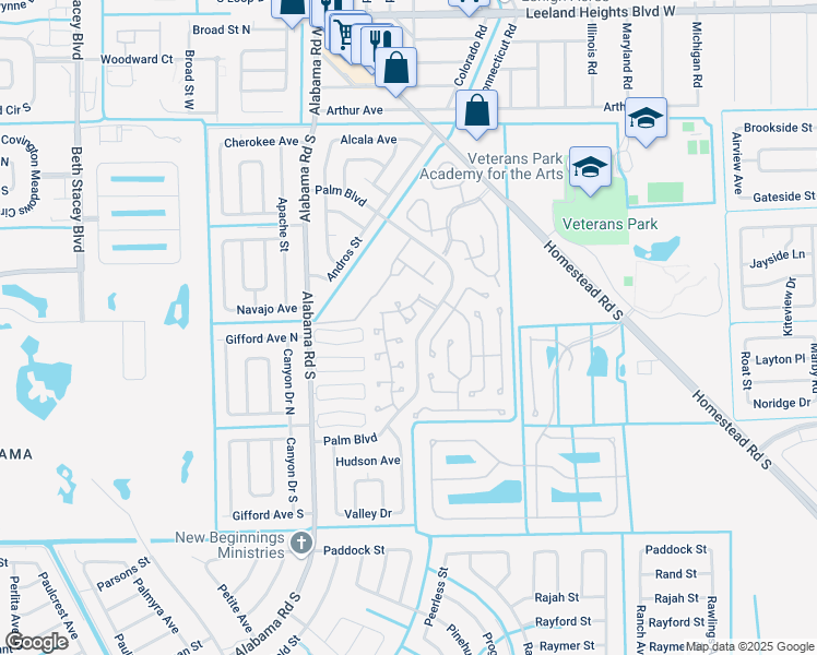 map of restaurants, bars, coffee shops, grocery stores, and more near 10443 New Bedford Ct in Lehigh Acres