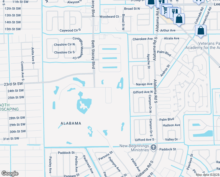 map of restaurants, bars, coffee shops, grocery stores, and more near 9157 Leatherwood Loop in Lehigh Acres