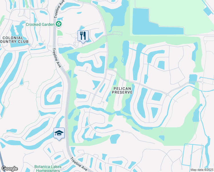 map of restaurants, bars, coffee shops, grocery stores, and more near 10564 Avila Circle in Fort Myers